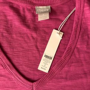 Chico’s Cotton Slub V-Neck Tee